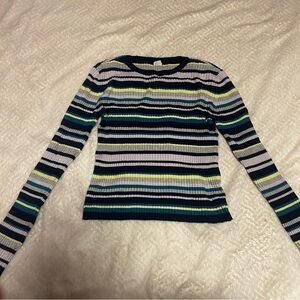 Garage striped sweater EUC